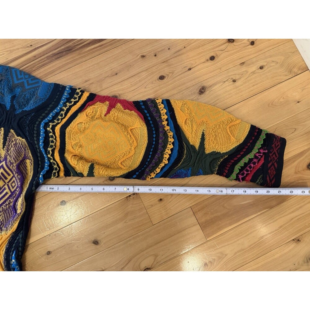 Vintage COOGI Australia Sweater Mens M Fits XL Biggie 3D Knit Mercerized Cotton - Picture 9 of 9